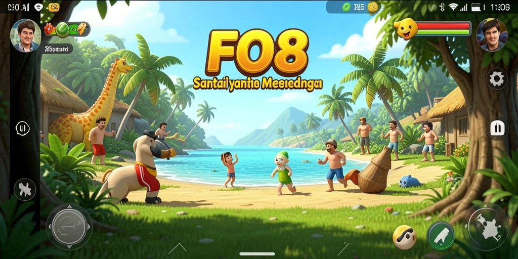 Tampilan gameplay FO8 yang ceria dan menarik.