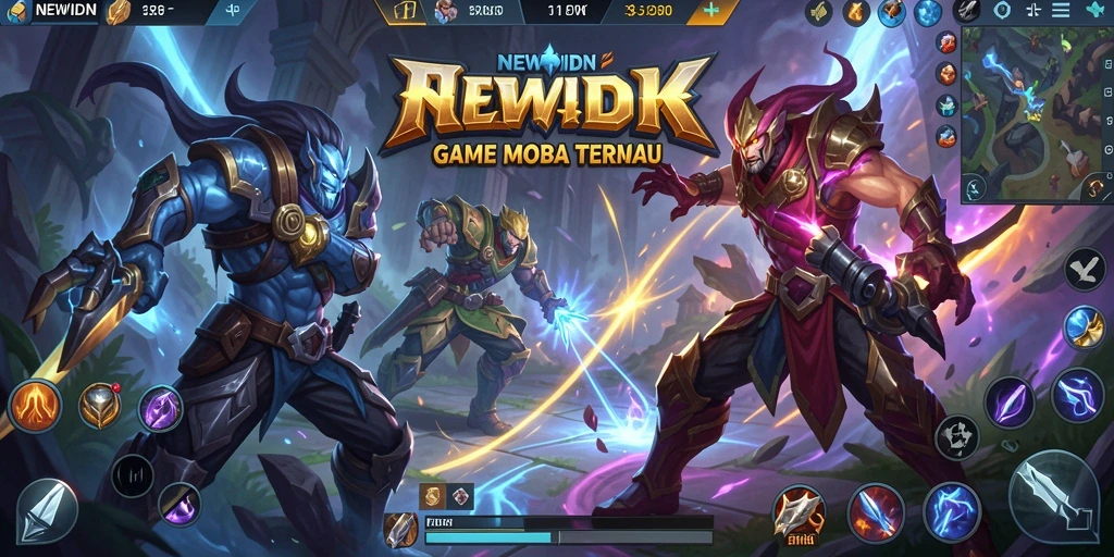 Tampilan gameplay yang mendebarkan di dunia MOBA.