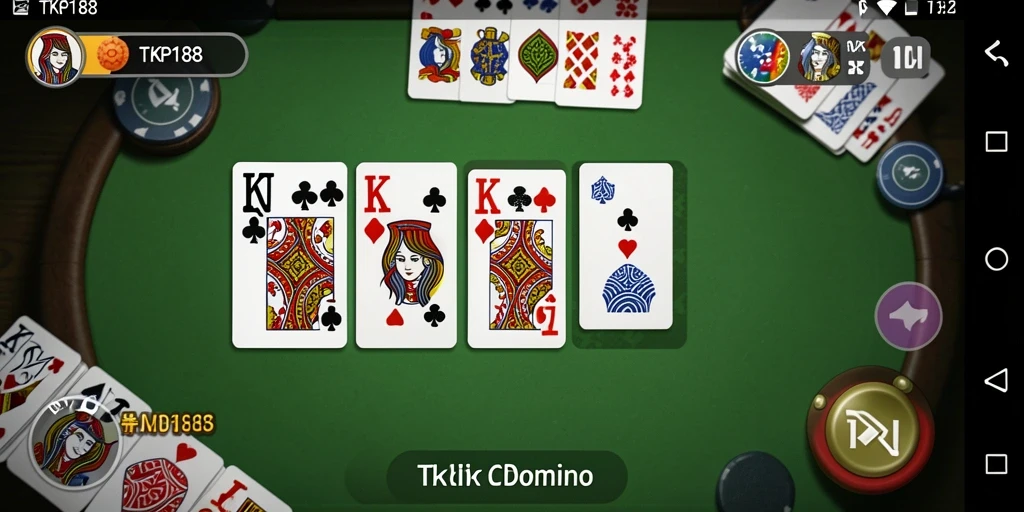 Screenshot gameplay TKP188 yang menampilkan keseruan permainan Domino.
